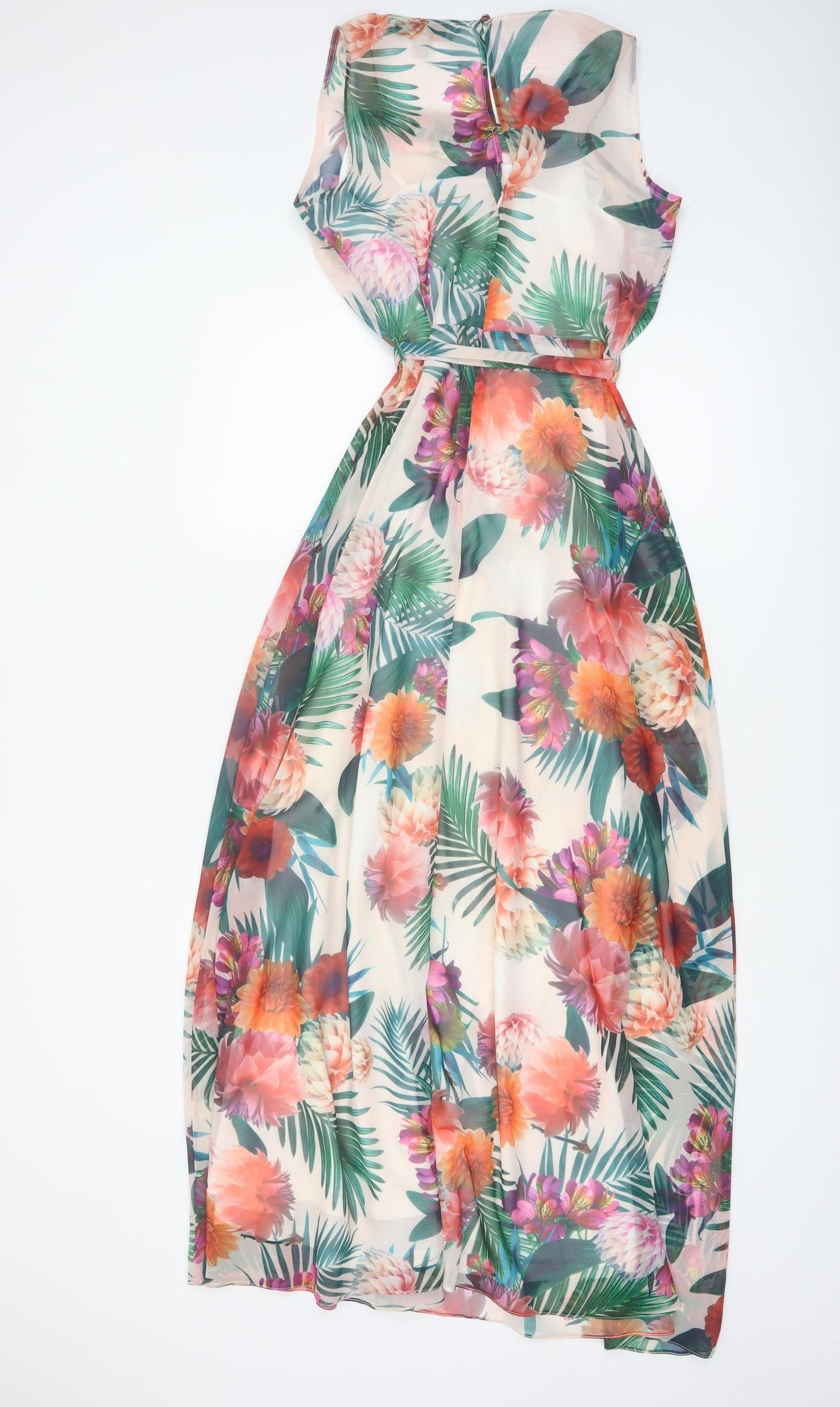 Billie & Blossom by Dorothy Perkins Women’s Multicoloured Floral Sleeveless Fit & Flare Midi Dress Size 10