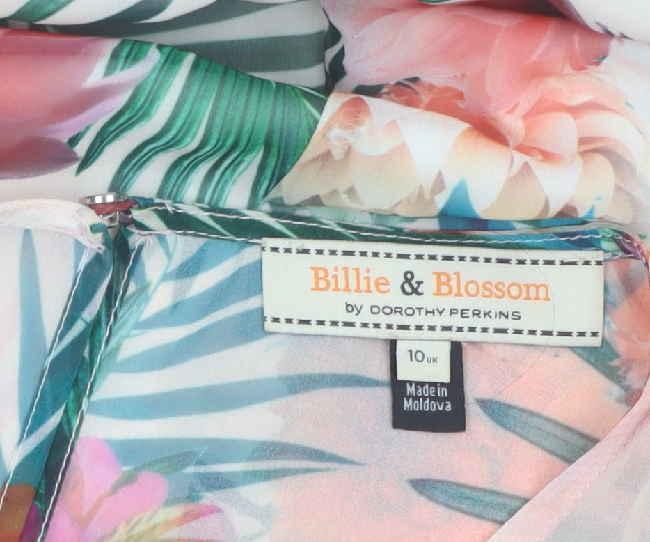 Billie & Blossom by Dorothy Perkins Women’s Multicoloured Floral Sleeveless Fit & Flare Midi Dress Size 10