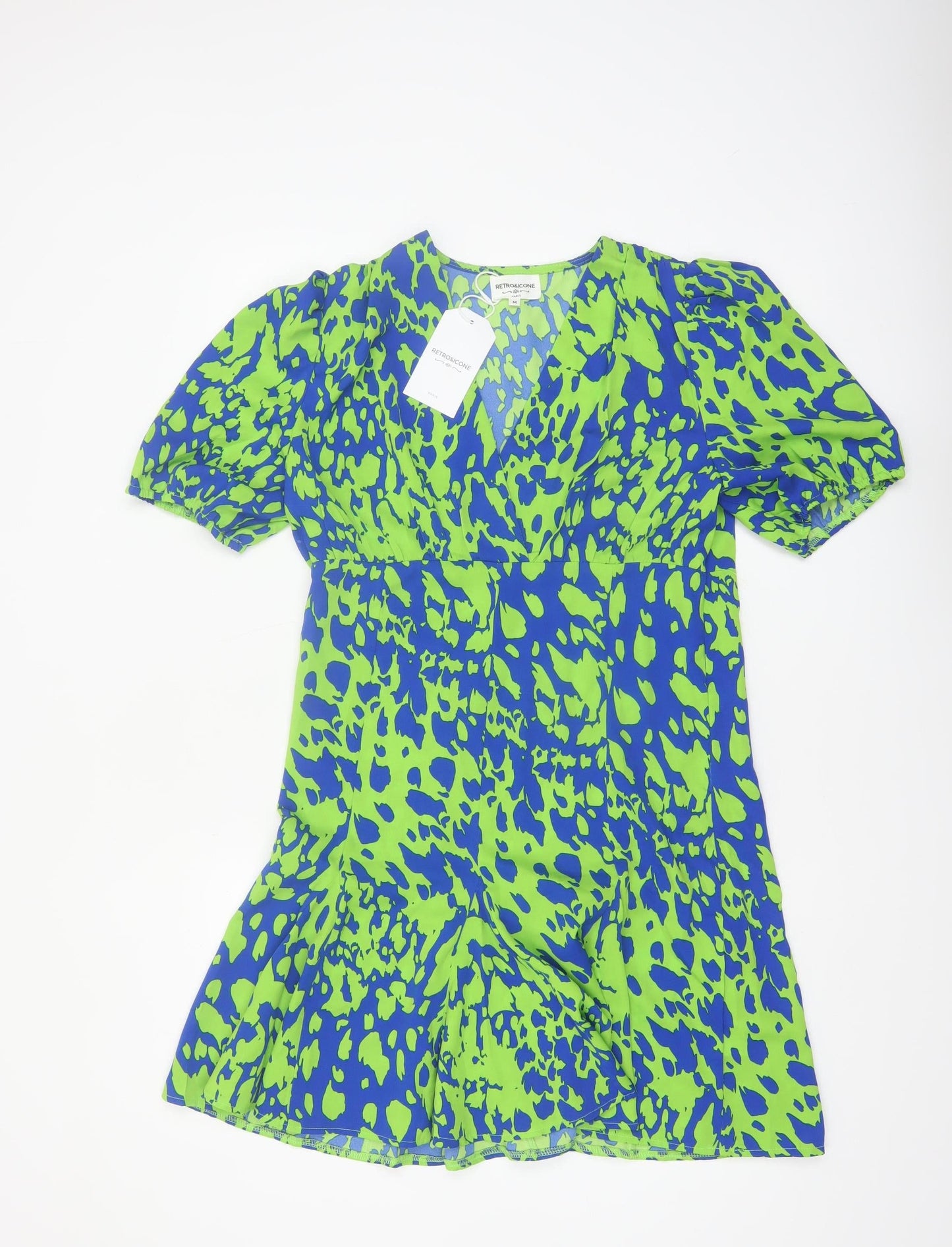 Retro&Icone Women’s Multicoloured M Fit & Flare Short Sleeve Dress