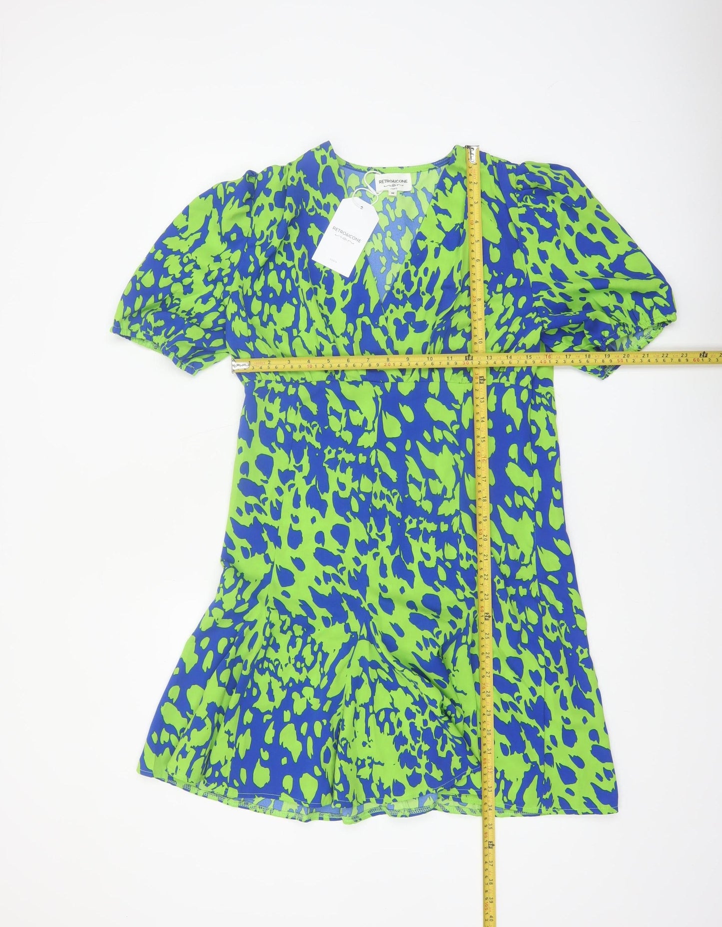 Retro&Icone Women’s Multicoloured M Fit & Flare Short Sleeve Dress