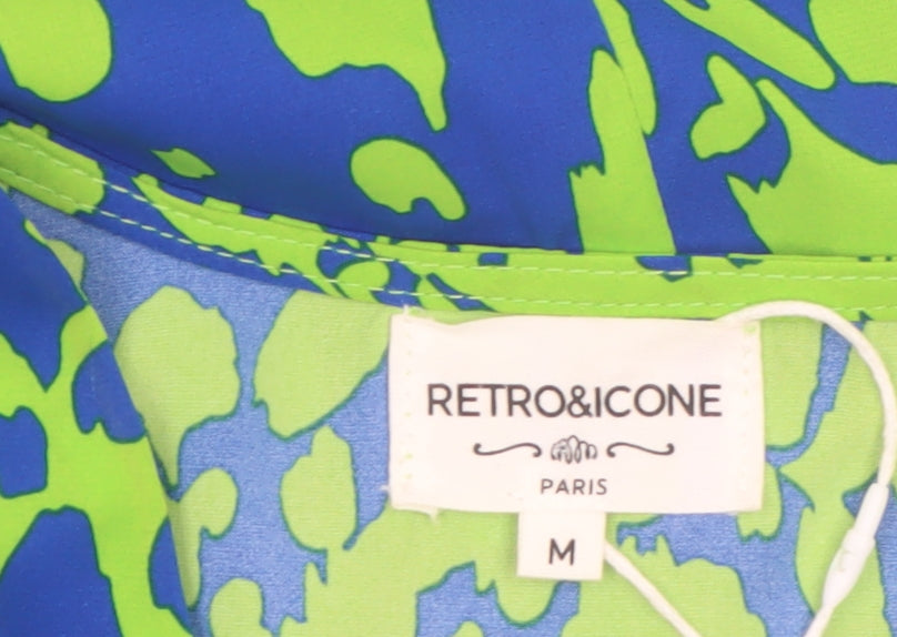 Retro&Icone Women’s Multicoloured M Fit & Flare Short Sleeve Dress
