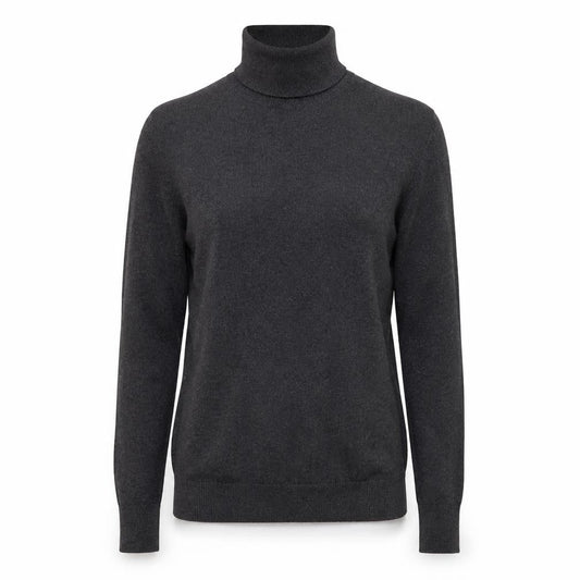 Zara Women Grey Roll Neck Knit Jumper Size S Slim Fit