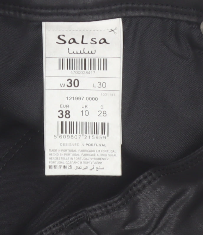 Salsa Womens Black Slim Fit Jegging Style Stretch Trousers Size 10