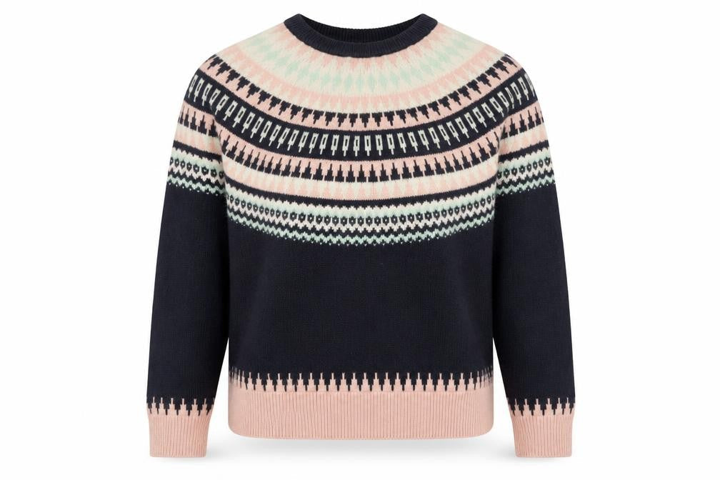 ONLY Women’s Multicoloured Fair Isle Knit Jumper L