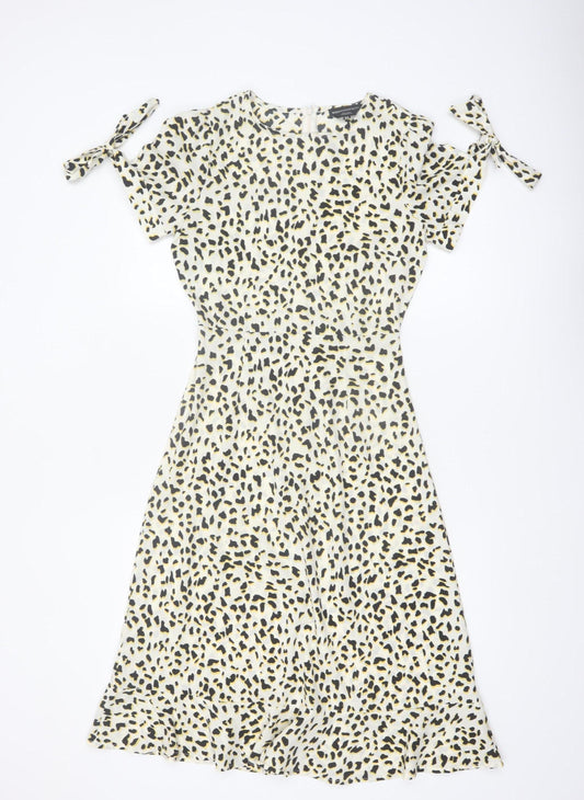 Wednesday's Girl Women's Multicoloured XS A-Line Animal Print Dress