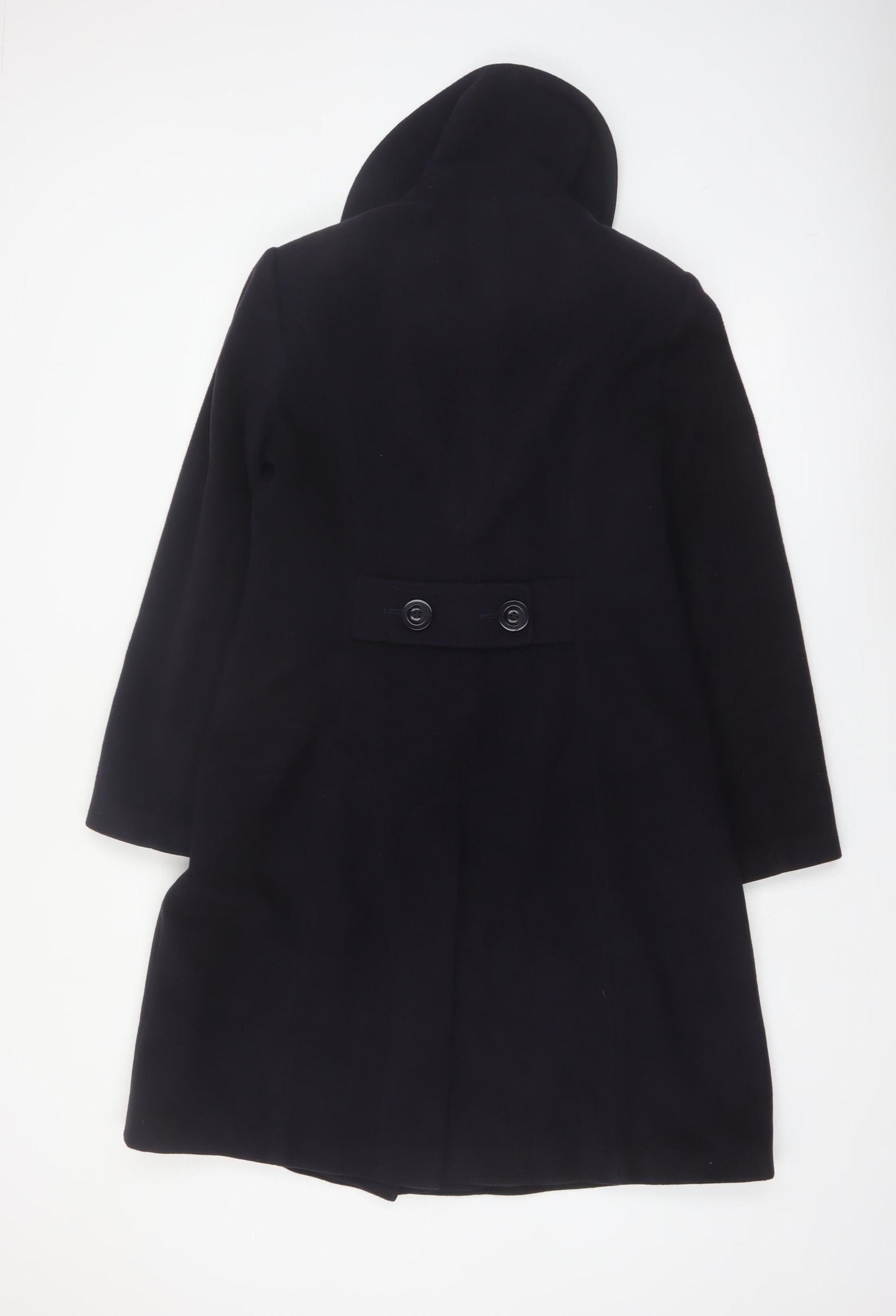 Laura Ashley Women's Navy Wool Cashmere Blend Long Coat UK 12
