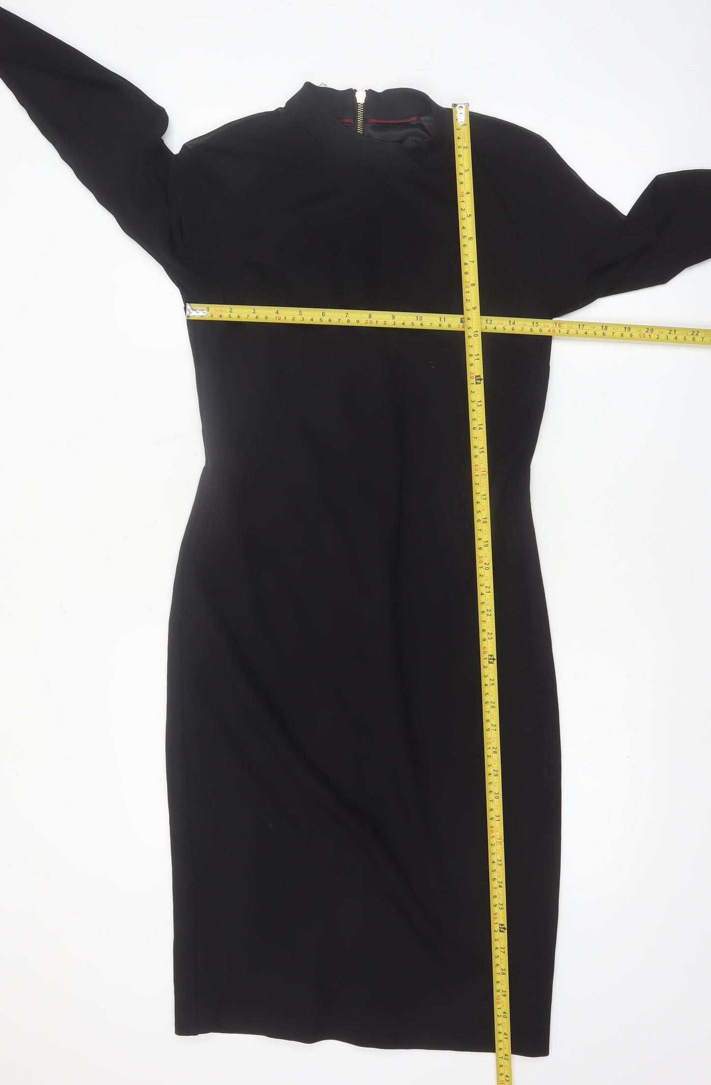 Ted Baker Women’s Black Size 12 Bodycon Knee Length Dress