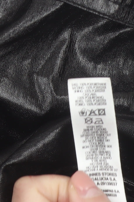 Savida Women's Black Trench Coat Size 12 Mid-Length Belted