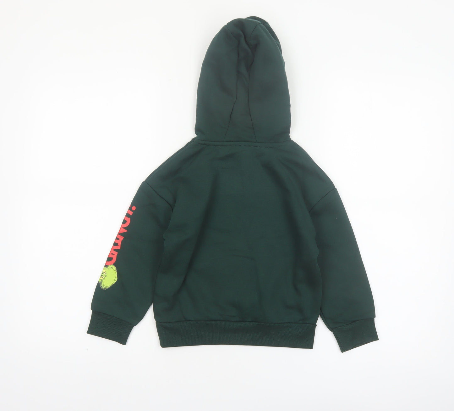 Primark Boys Green The Grinch Hoodie 3-4 Years Pullover Christmas Sweatshirt