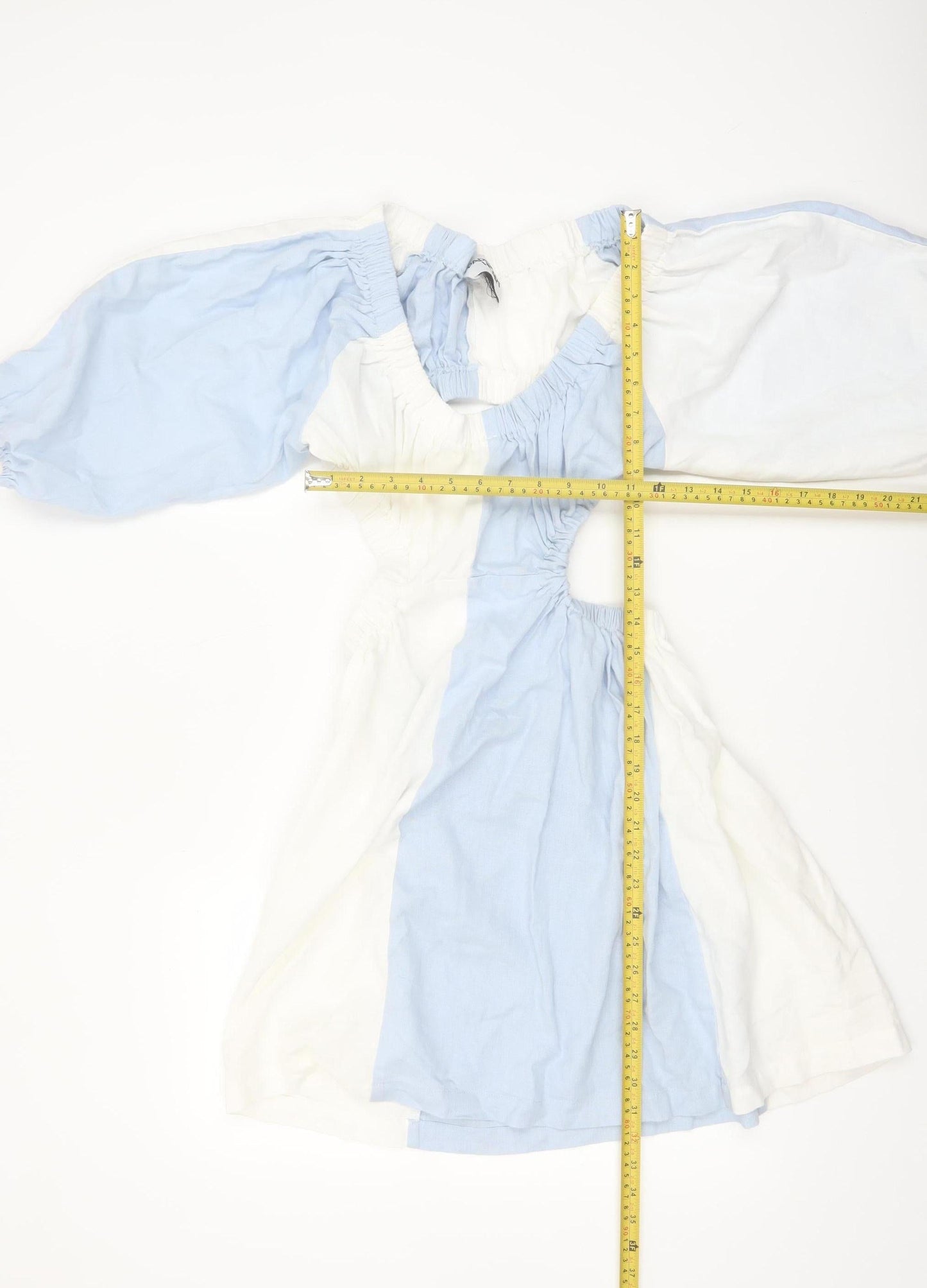 Paper Heart Women's Blue & White Off Shoulder A-Line Short Dress Size 10