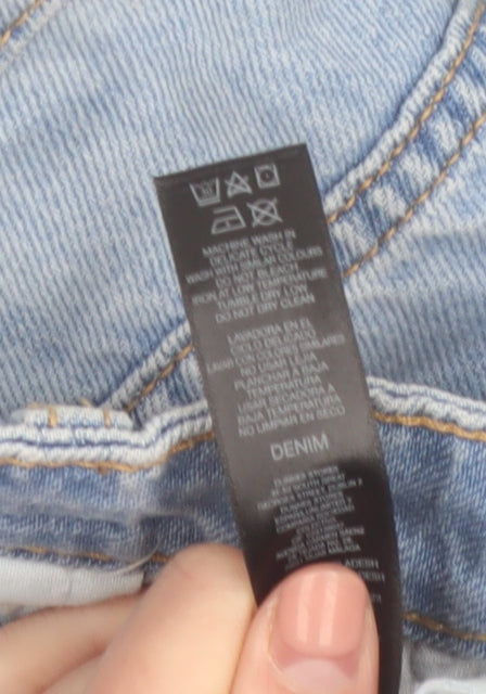 Dunnes Stores Women's Blue Denim Knee Length Cotton Skirt Size 10