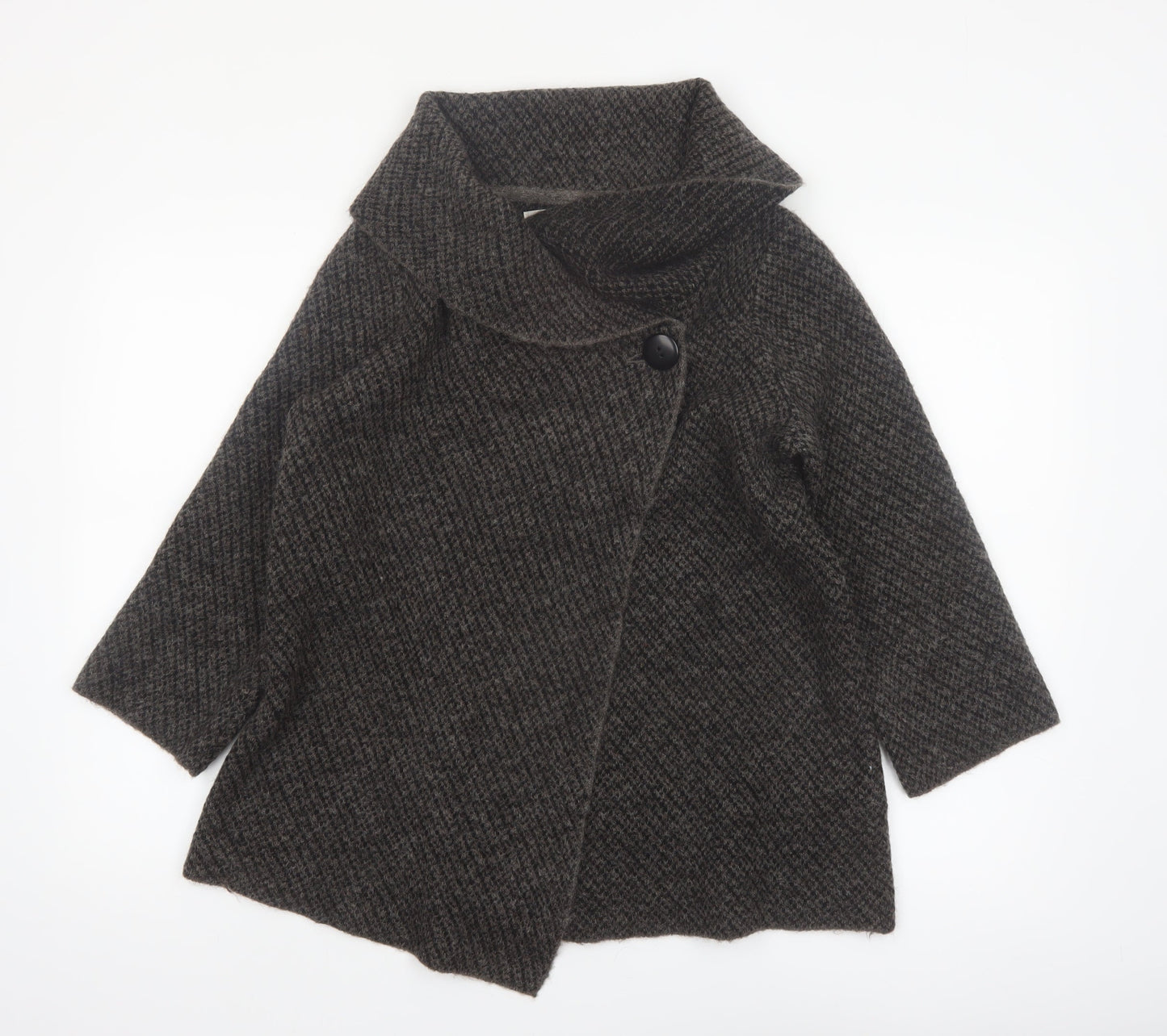 Max Studio Womens Grey Medium Chunky Knit Cardigan
