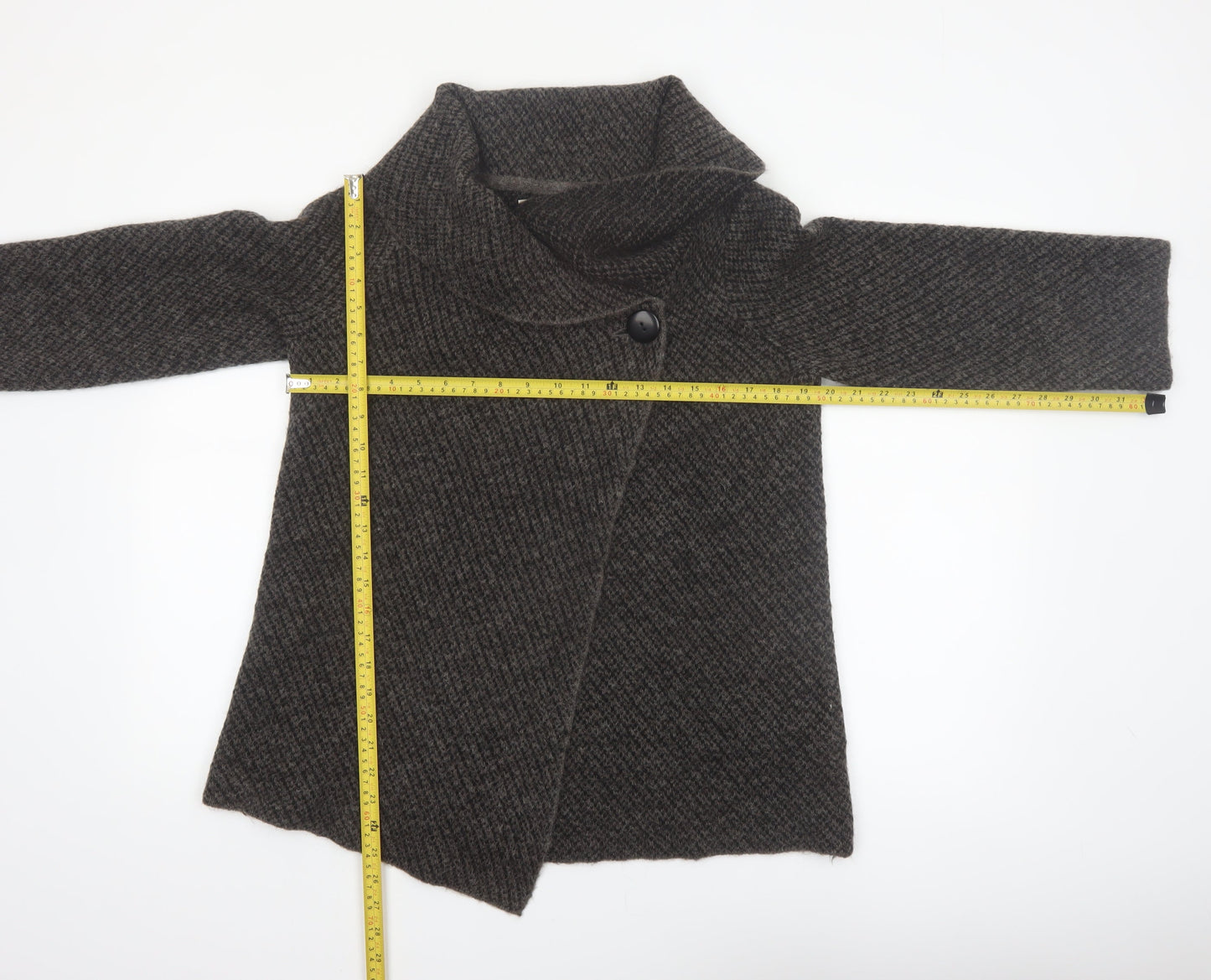 Max Studio Womens Grey Medium Chunky Knit Cardigan