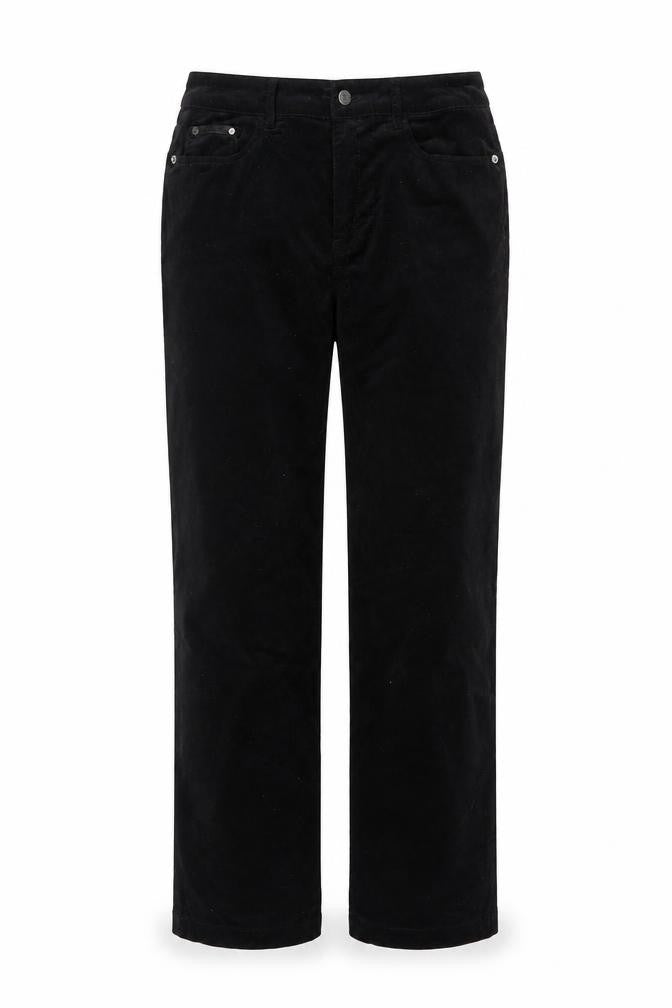 Salsa Jeans Womens Black Corduroy Slim Trousers Size 11 Regular