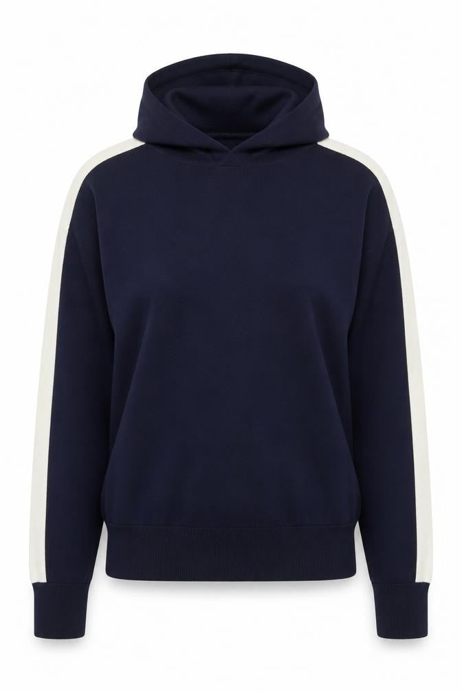 Marks and Spencer Women's Blue Hooded Pullover Knit Jumper M