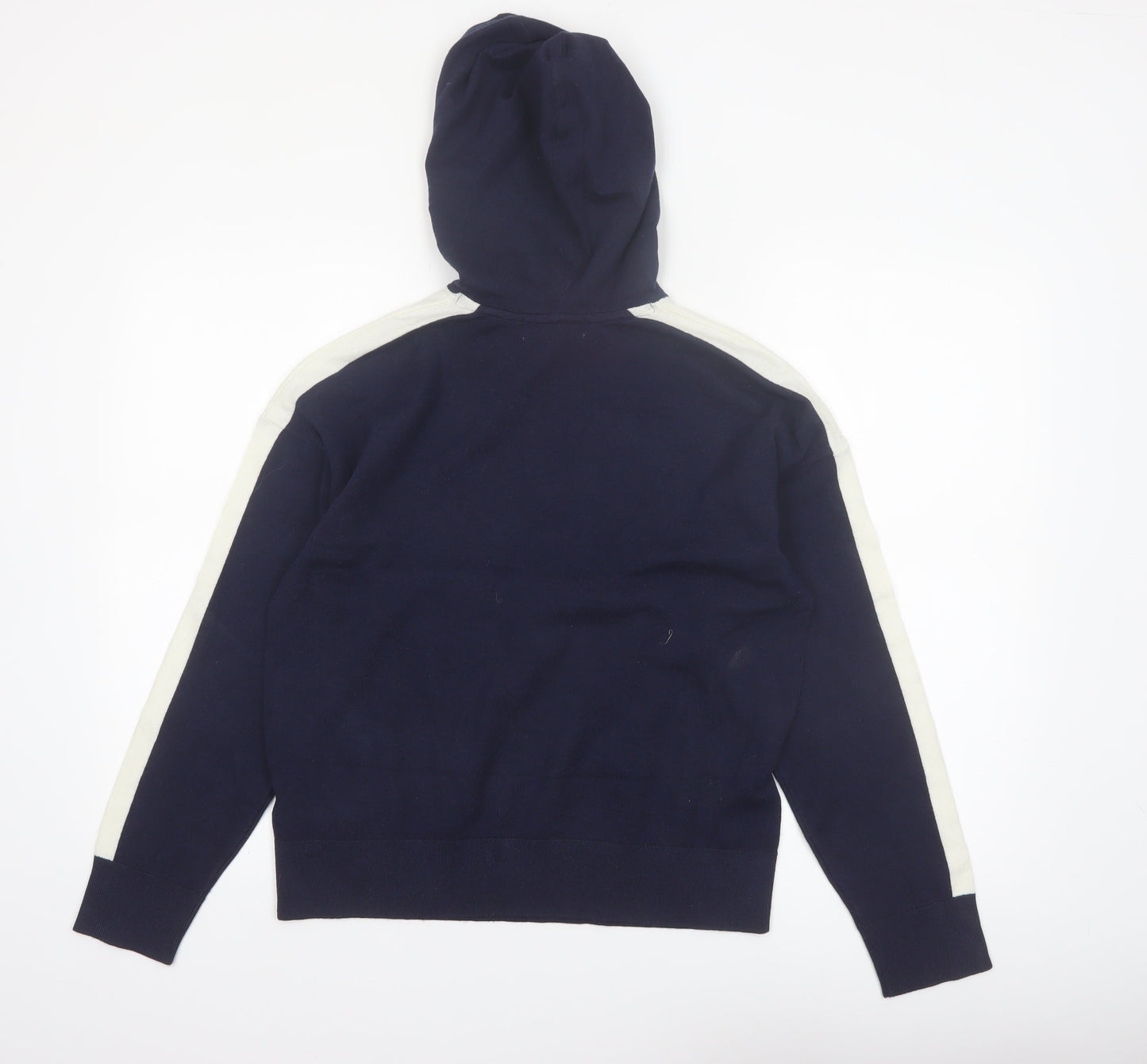 Marks and Spencer Women's Blue Hooded Pullover Knit Jumper M