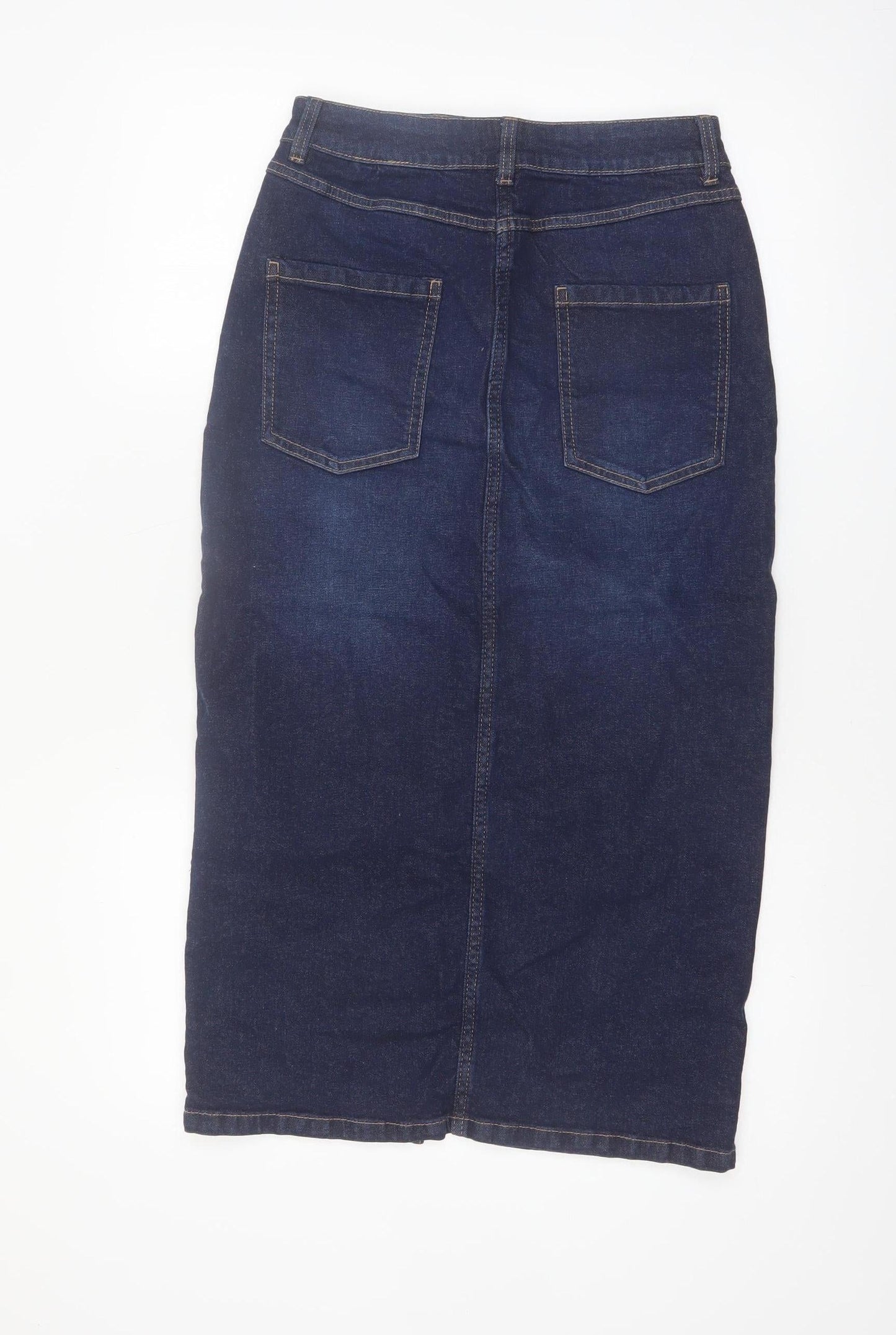 Dunnes Stores Women's Blue Denim Midi Pencil Skirt Size 8