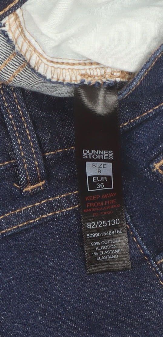 Dunnes Stores Women's Blue Denim Midi Pencil Skirt Size 8