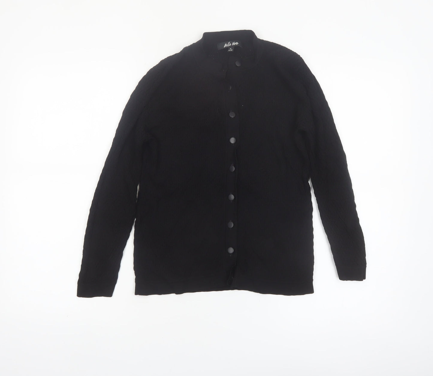 Belle Vere Women's Black Cotton Knit Cardigan Size 12