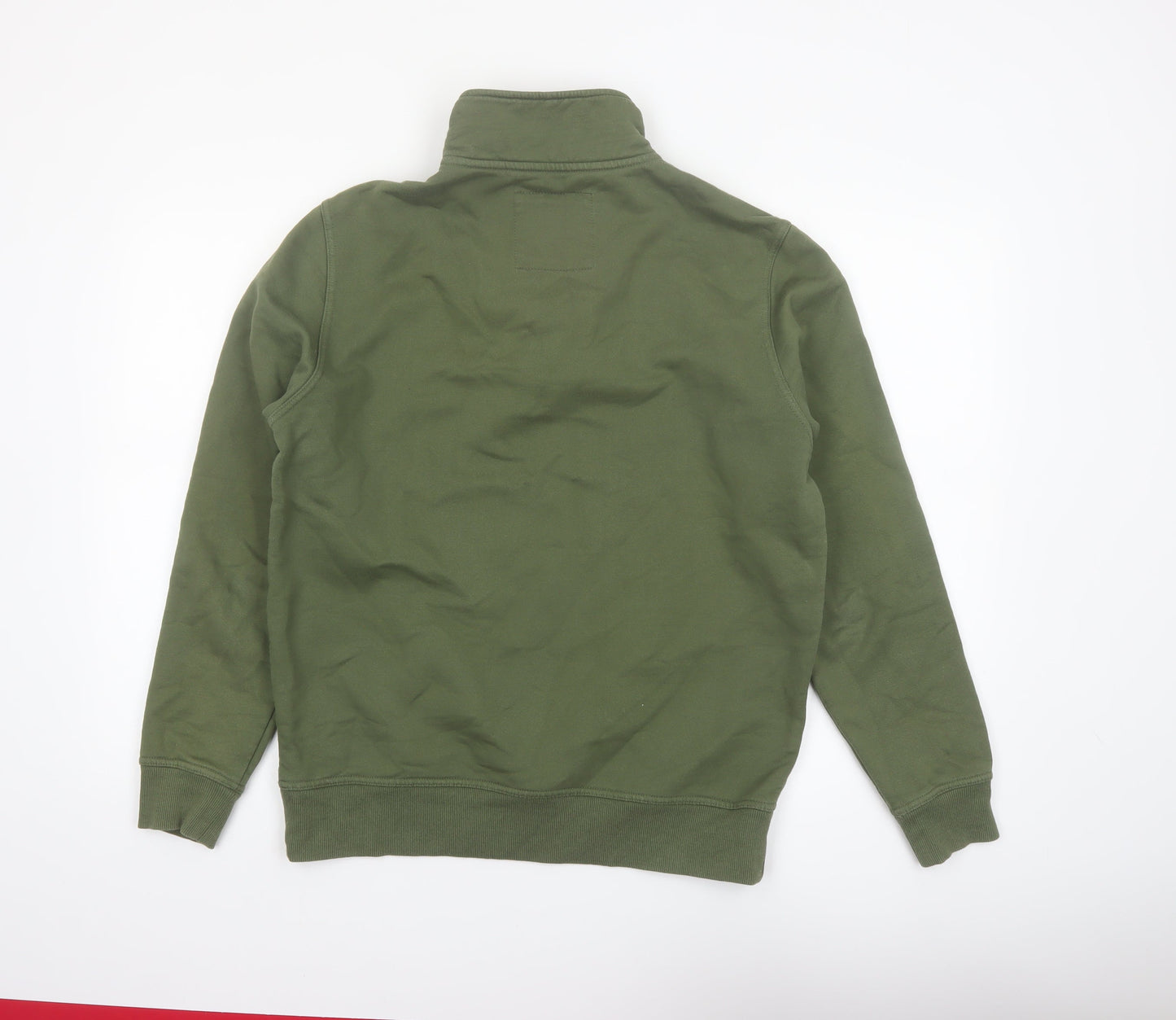 Crew Clothing Company Men's Green 1/4 Zip Sweatshirt M Regular Fit