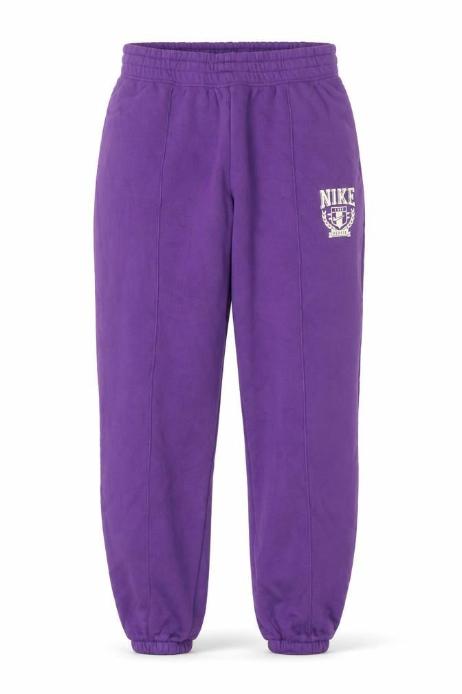Nike Men's Purple Fleece Sweatpants L Regular Fit Logo Casual