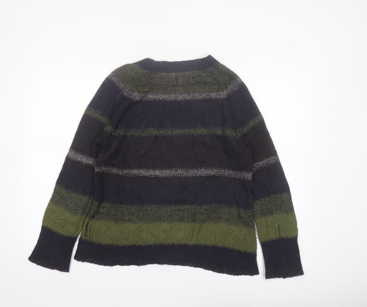 Jigsaw Women Multicoloured Striped Wool Blend Knit Jumper Size S