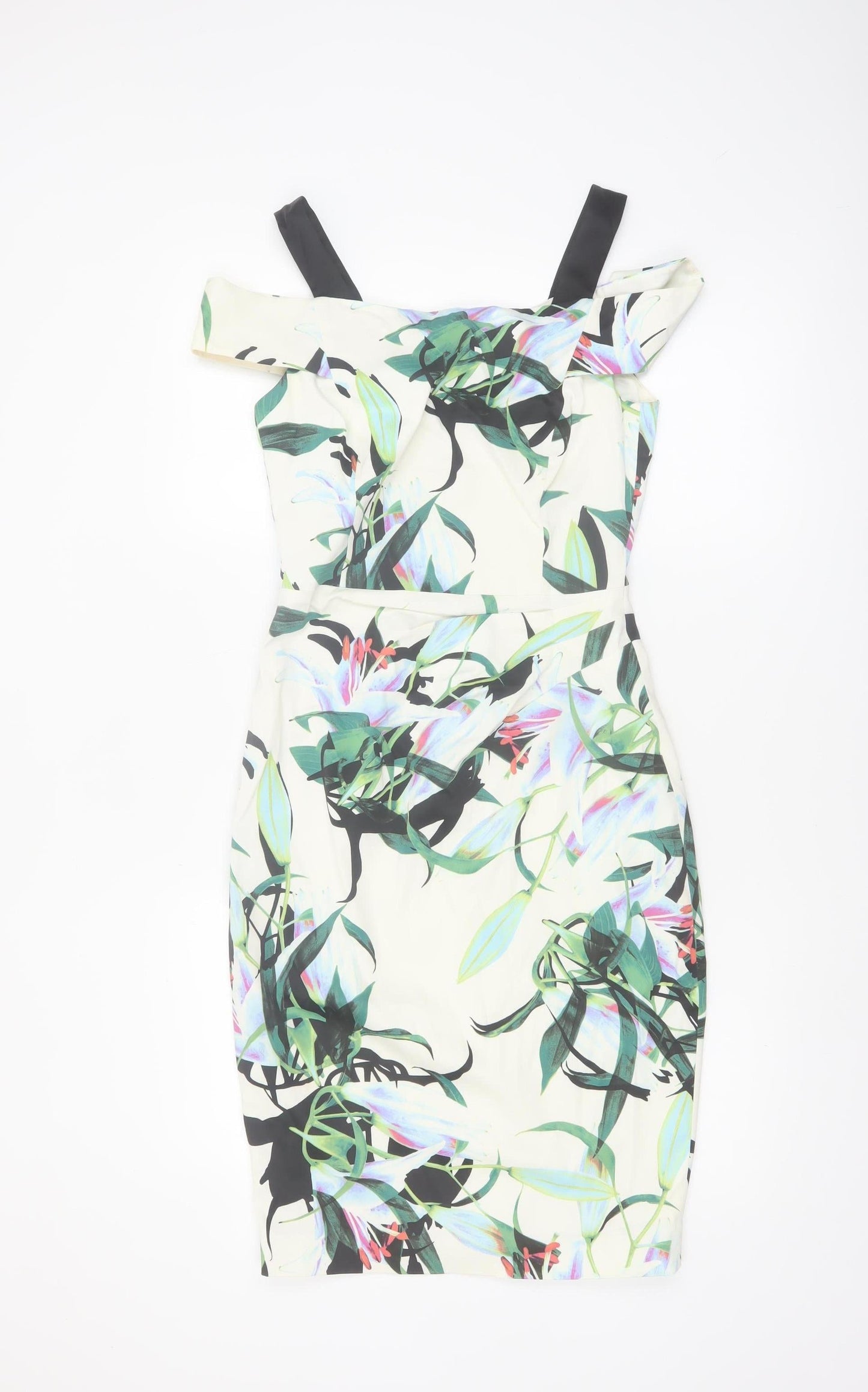 Karen Millen Women’s Multicoloured Floral Bodycon Dress UK 10