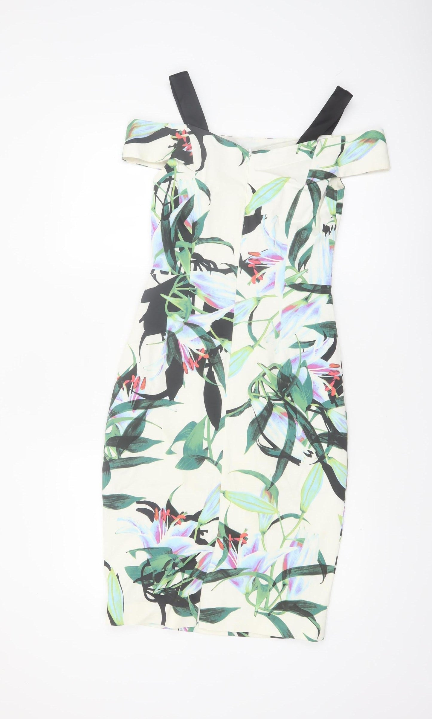 Karen Millen Women’s Multicoloured Floral Bodycon Dress UK 10