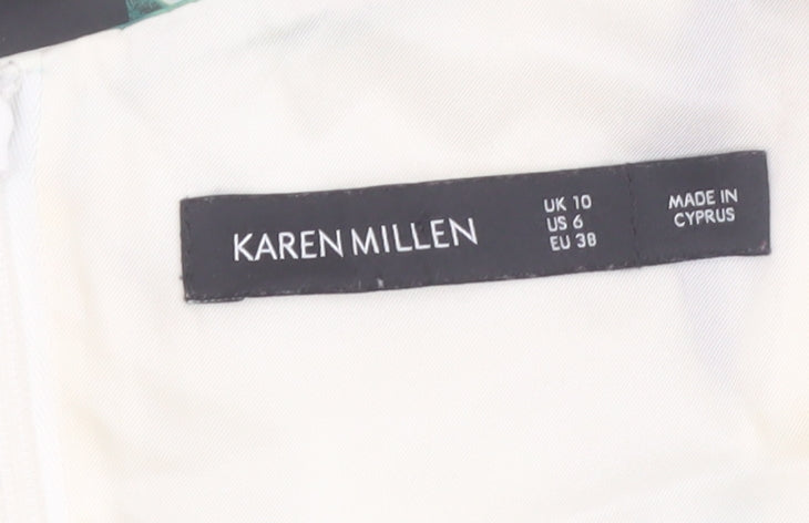 Karen Millen Women’s Multicoloured Floral Bodycon Dress UK 10