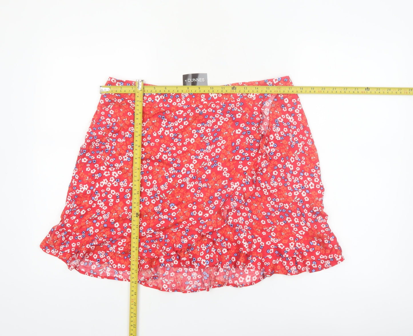Dunnes Stores Red Floral A-Line Women’s Short Skirt Size 16