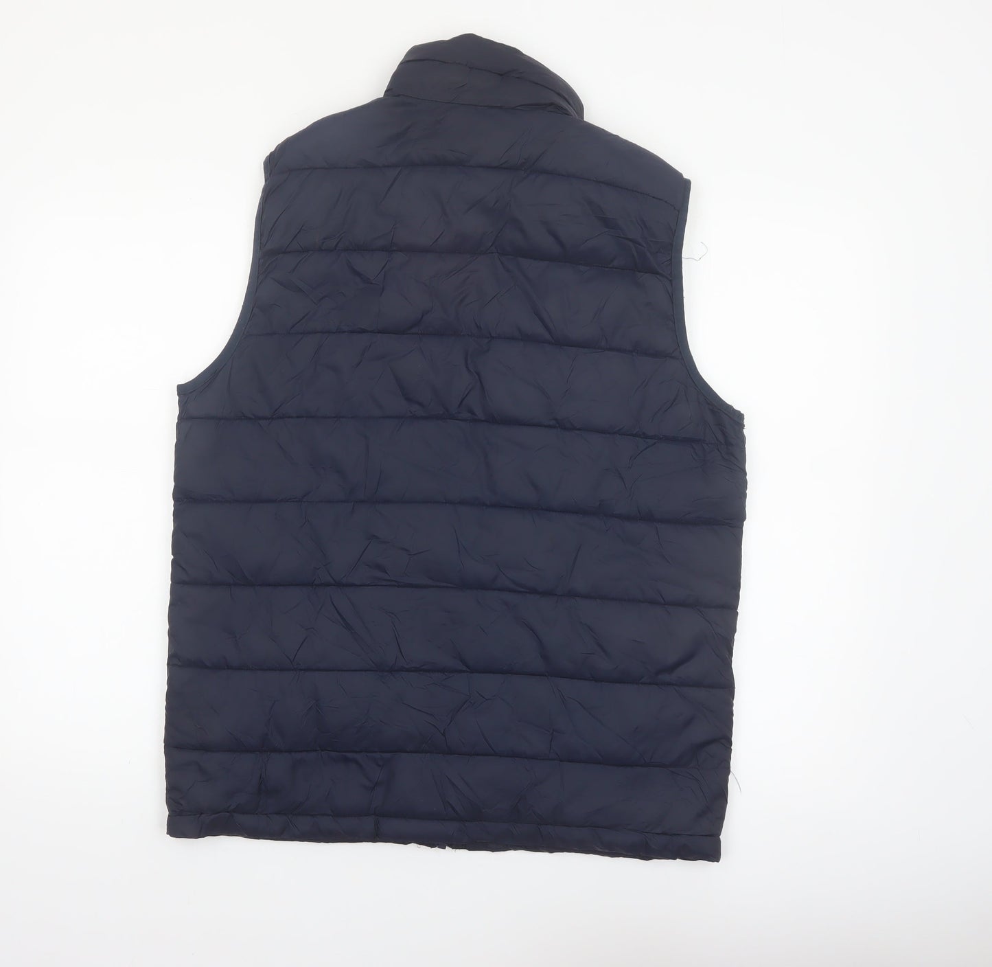 Dunnes Stores Men's Blue Puffer Waistcoat Medium Zip Padded Gilet