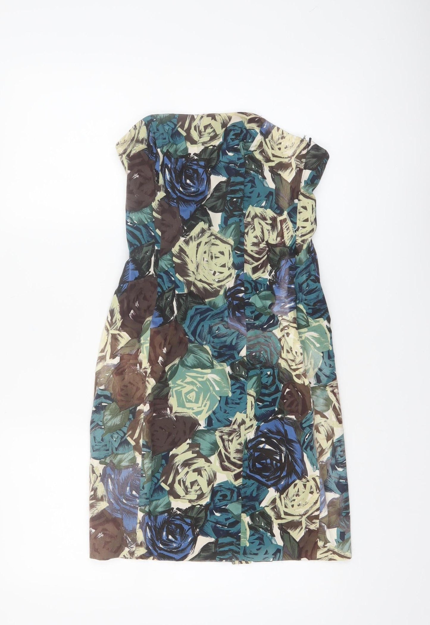 Coast Women's Multicoloured Floral Strapless Sheath Dress Size 8