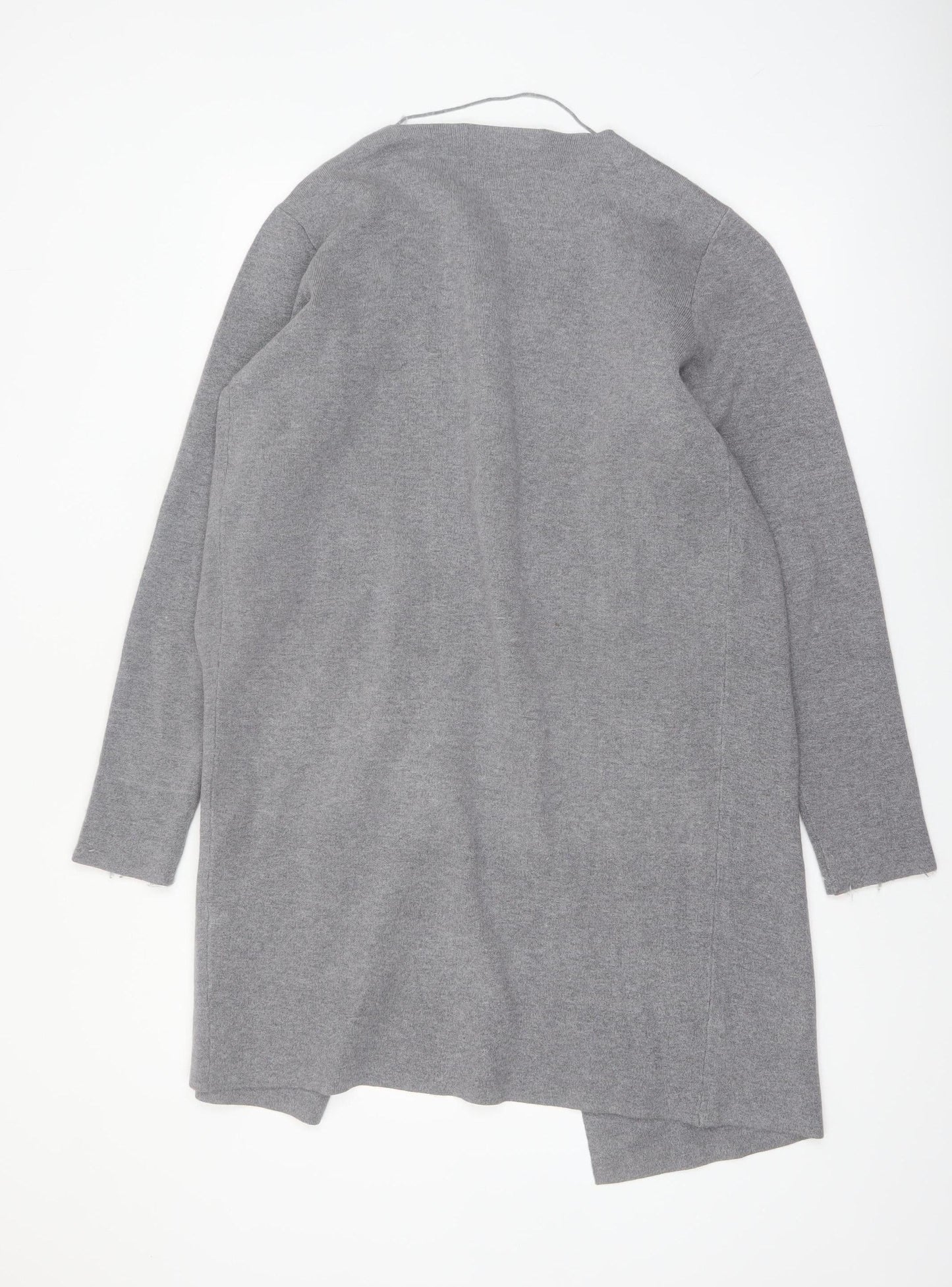 Vero Moda Women Grey Long Sleeve V-Neck Knit Cardigan L