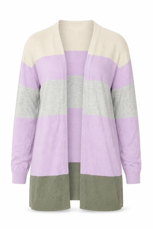 Cotton Traders Womens Multicoloured Striped Cardigan Size 14