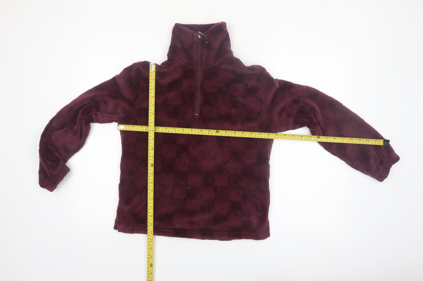 Jane and Bleecker Womens Burgundy Fleece Pyjama Set S Winter Warm Loungewear