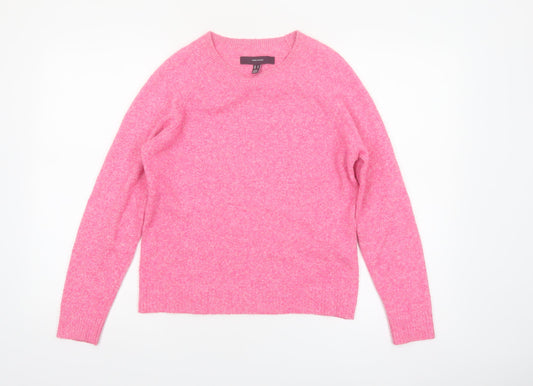 Vero Moda Womens Pink Crew Neck Knit Pullover Jumper XS