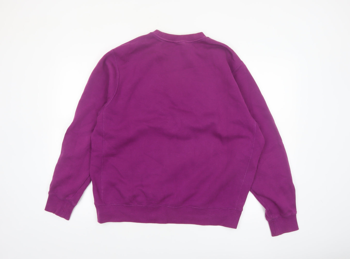 Nike Men's Purple Crew Neck Fleece Sweatshirt L Regular Fit