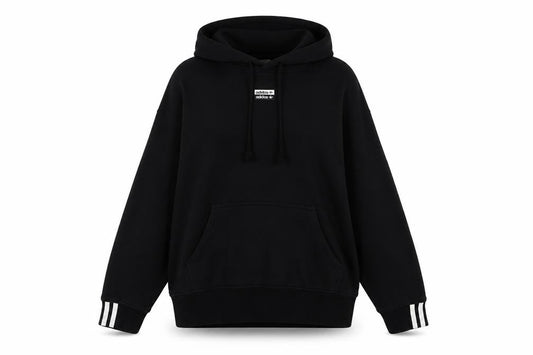 Adidas Women Black Size 14 Pullover Hoodie Cotton Blend Casual