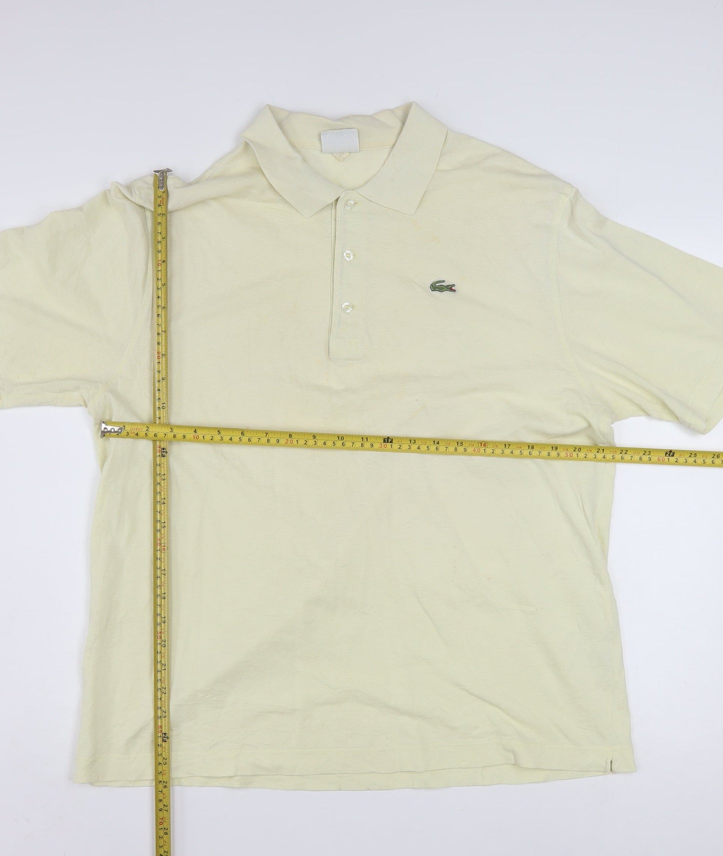Lacoste Men’s Beige Short Sleeve Cotton Polo Shirt Size XL