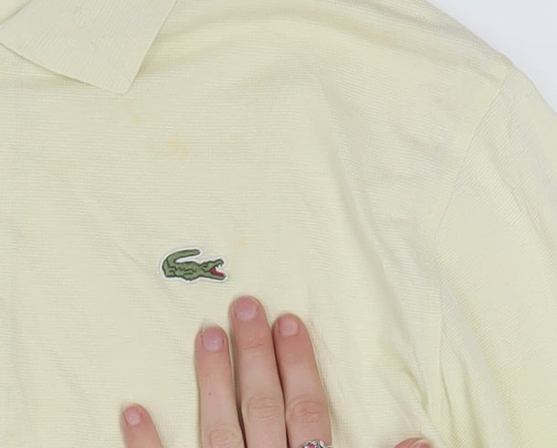 Lacoste Men’s Beige Short Sleeve Cotton Polo Shirt Size XL