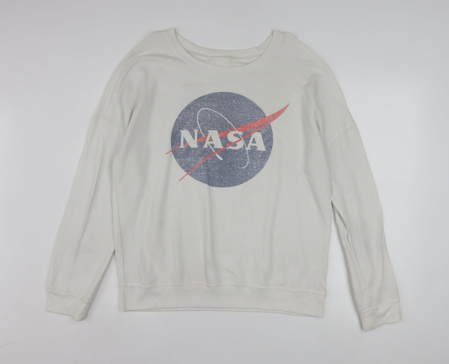 Zoe + Liv Women's White NASA Graphic Pullover Sweatshirt XL