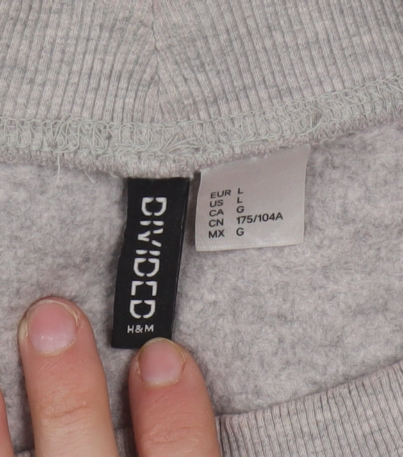 H&M Divided Womens Grey Chicago Bulls Sweatshirt Size 12 Cotton Blend