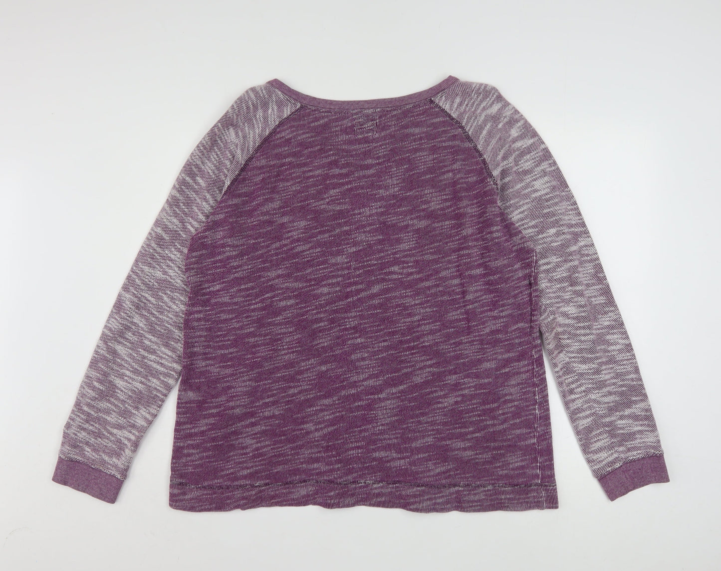Champion Women's Purple Marl Long Sleeve Pullover Sweatshirt XL
