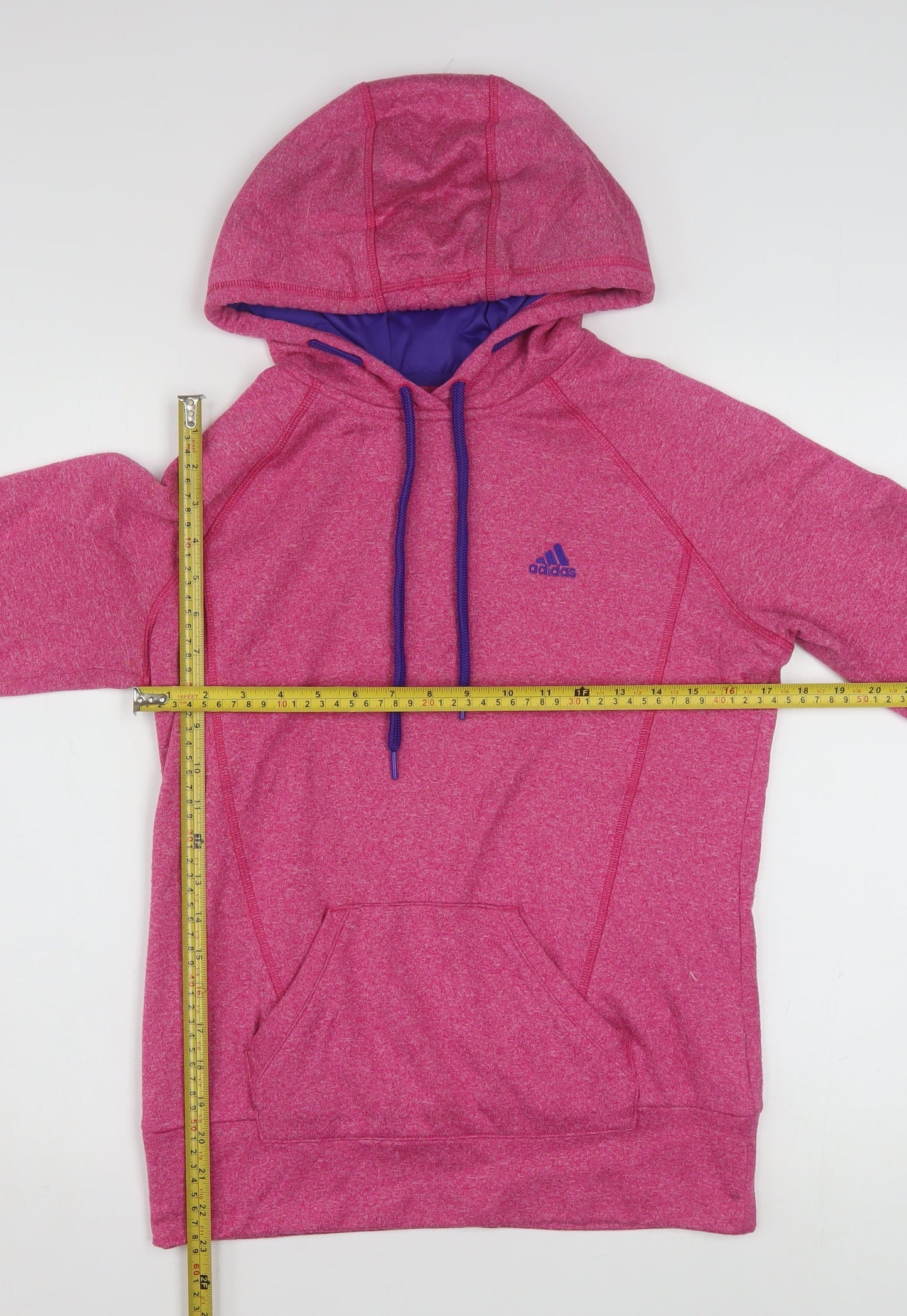 Adidas Womens Pink Pullover Hoodie Small Lightweight Athletic