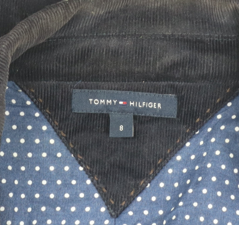 Tommy Hilfiger Women's Black Corduroy Blazer Size 8 Classic Fit