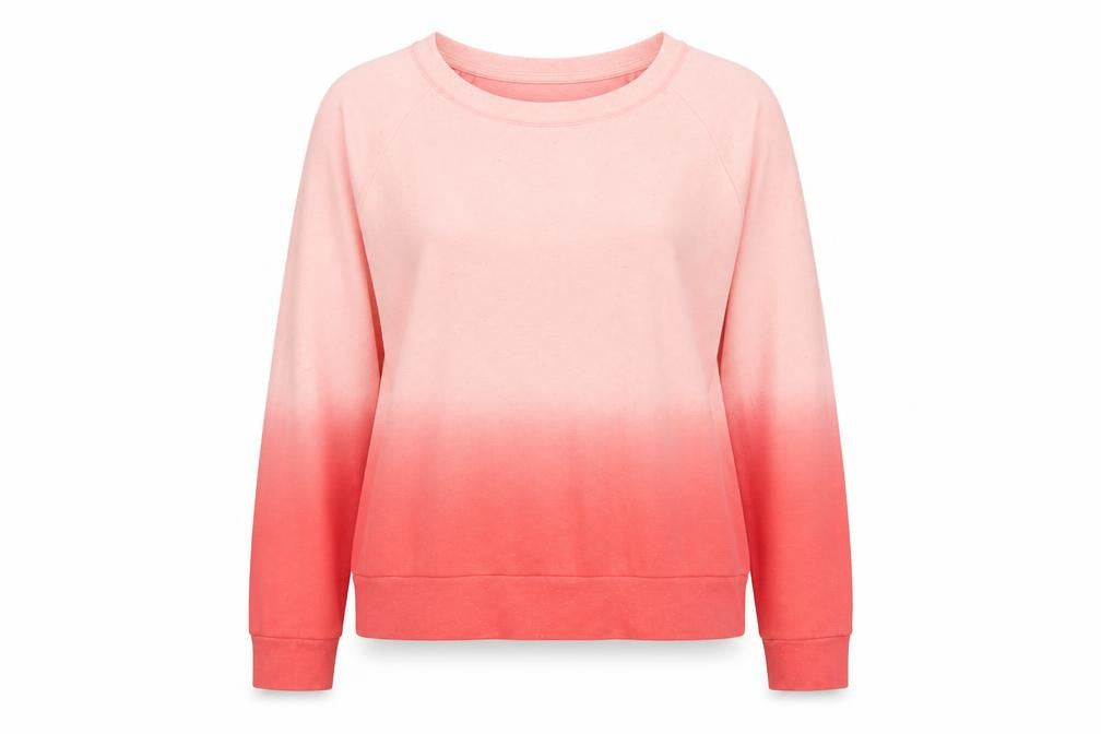 Mossimo Women’s Pink Ombre Crew Neck Long Sleeve Sweatshirt XL