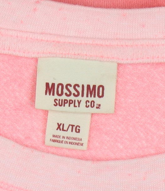 Mossimo Women’s Pink Ombre Crew Neck Long Sleeve Sweatshirt XL