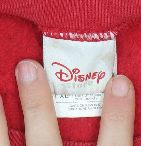 Disney Store Women Red Winnie the Pooh Pullover Sweatshirt XL