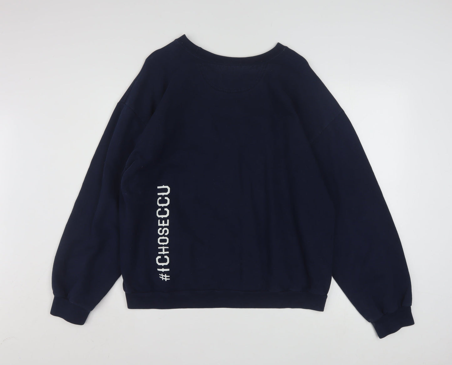 Anvil Navy Sweatshirt Women XL Colorado Christian University Logo
