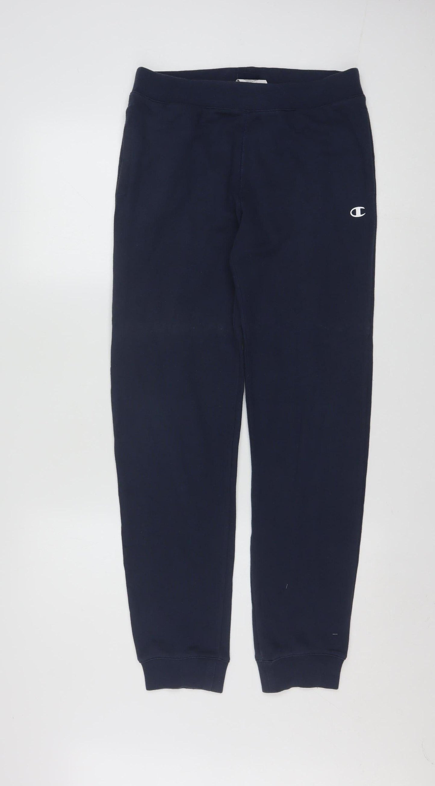 Champion Boys Blue Fleece Jogger Trousers XL 14 Years Elastic Waist